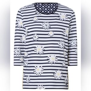 Olsen Stripes & Daisy Print Top